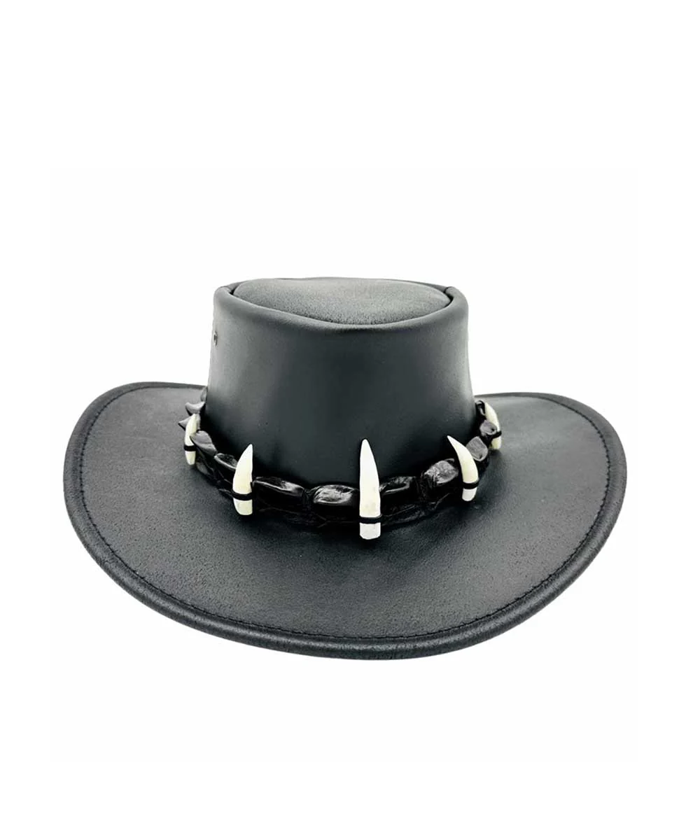 Jacaru Croc Hunter Leather Hat - Image 4