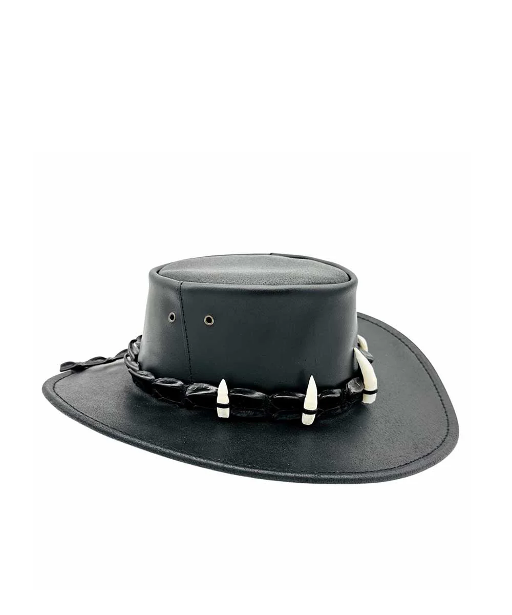 Jacaru Croc Hunter Leather Hat - Image 5