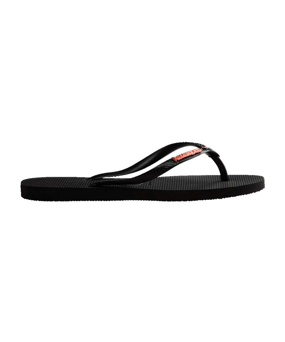 Havaianas Women's Slim Metal Logo Crystal Thongs - Image 3