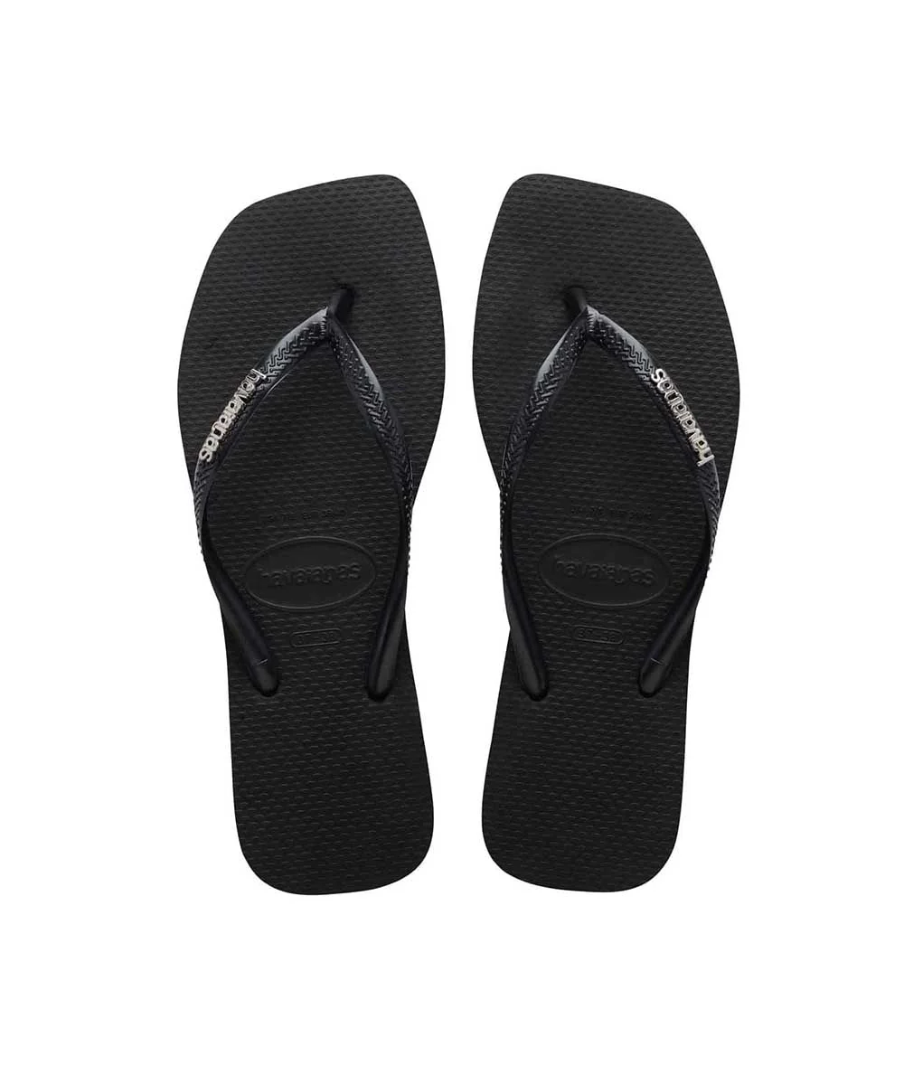 Havaianas Women's Slim Square Metalic Logo Thongs - Image 2